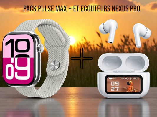 🎁 PACK HAUTE TECHNOLOGIE – Pulse Max + et Écouteurs Nexus Pro