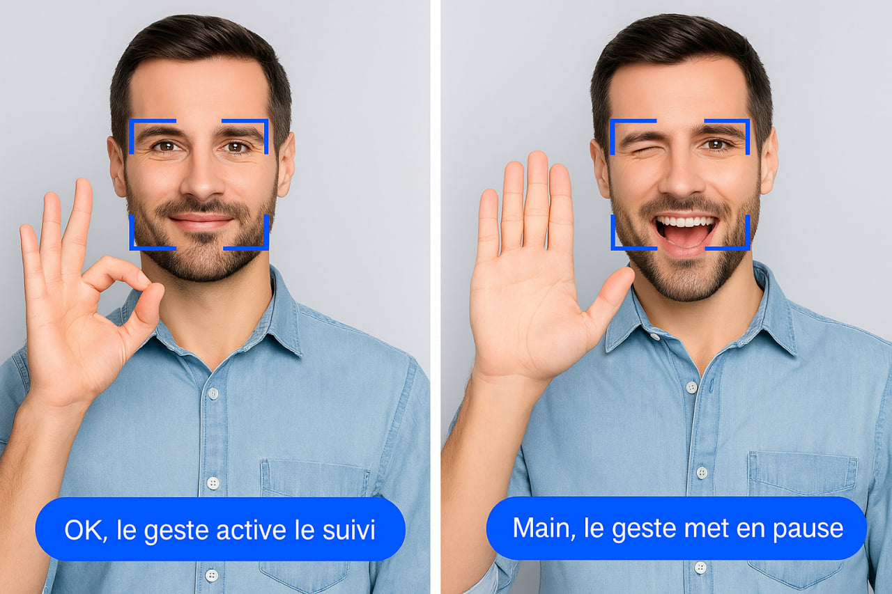 Support téléphone avec détection de mouvement IA + 2 led