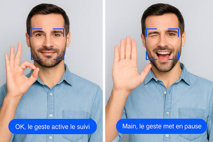 Support téléphone avec détection de mouvement IA + 2 led